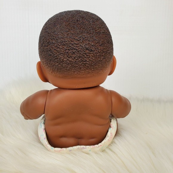Berenguer Ethnic African American Black Chubby Baby Doll Wearing Diaper 10" - Picture 6 of 8